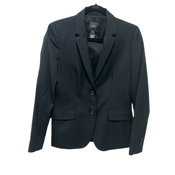 J.Crew women’s black super 120s wool blazer size 6 - Picture 1 of 7
